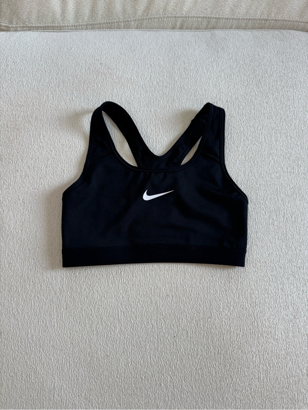 Nike Dri-FIT Black Medium Support Racerback Sports Bra Size Small EUC